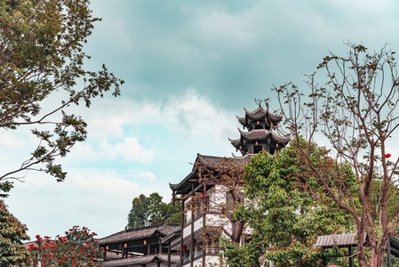 建筑-古建筑-木质-木屋-木楼 图片素材