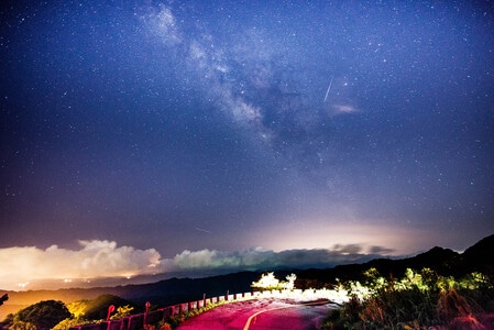 五分山-夜空-星空-繁星-夜色 图片素材