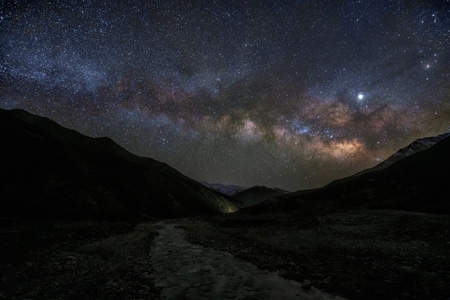 星空-长曝光-色彩-青海-风光 图片素材