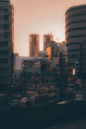 日本-东京-街道-日落-旅行 图片素材