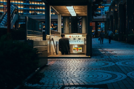旅行-日本-夜景-新宿-街道 图片素材