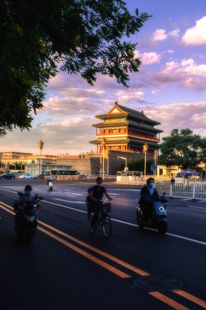北京-城市风光-建筑-扫街-日落 图片素材