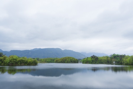 春天-宅家-修图-风景-湖 图片素材