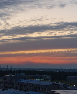 日落-上海电力大学-日落-夕阳-晚霞 图片素材