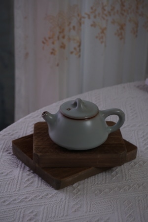 宅家-茶具-汝窑国粹-茶壶-汝窑 图片素材