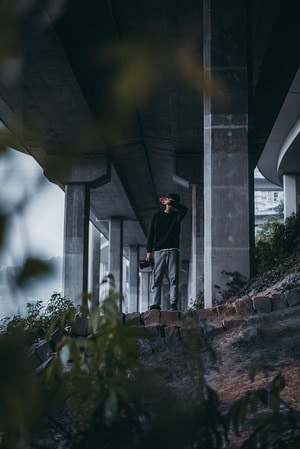 航拍-人像-调色-男性-男生 图片素材