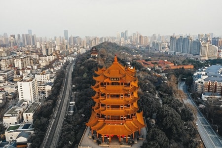 武汉-黄鹤楼-湖北-夜景-城市 图片素材