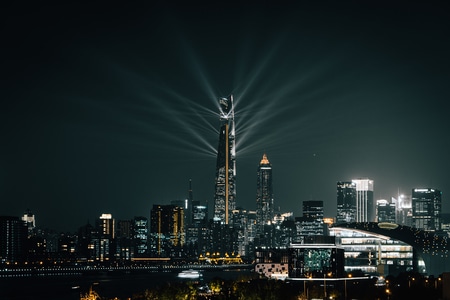 陆家嘴-上海中心-夜景-上海-建筑 图片素材