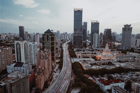 商圈-高楼-建筑-上海市-城市 图片素材