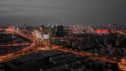 上海-魔都-大都市-城市-灯光 图片素材