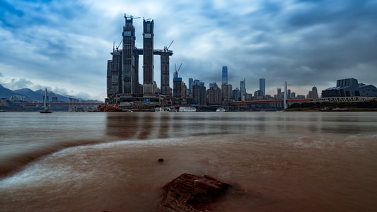重庆-都市风景-城市天际线-网红机位-渝中半岛 图片素材