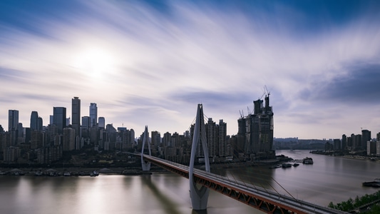 渝中半岛-重庆-东水门大桥-堆栈-建筑 图片素材
