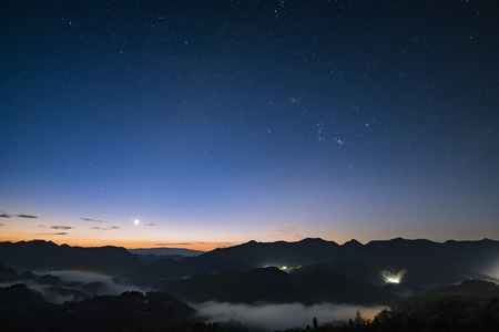 风光-星月同框-猎户座-自然-风景 图片素材
