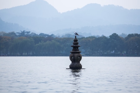 杭州-西湖-三潭印月-三潭印月-湖 图片素材
