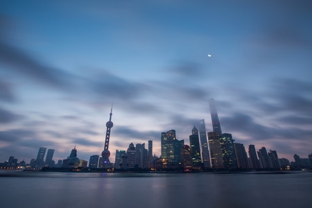 上海-黄浦江-日出-外滩-陆家嘴 图片素材