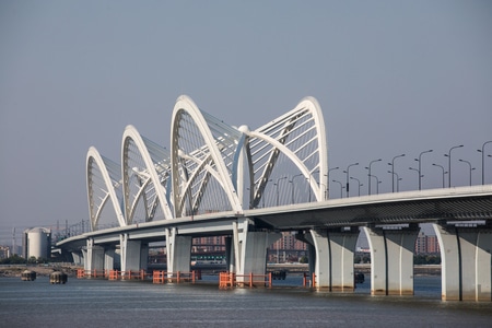 杭州-九堡大桥-钱塘江-桥梁-建筑 图片素材