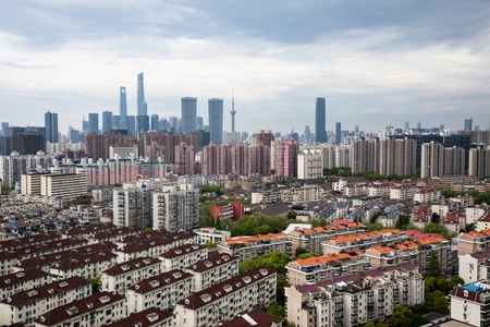 街头摄影-上海-陆家嘴-三件套-建筑 图片素材