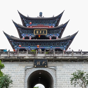 云南-大理-古城-城楼-城墙 图片素材