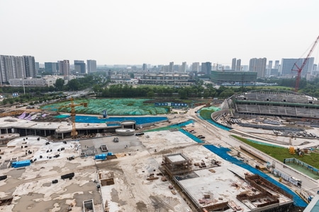 杭州-街头摄影-亚运场馆-建设-建筑 图片素材