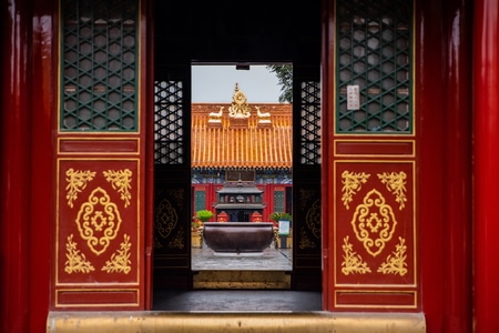 内蒙古-呼和浩特-大召寺-寺庙-俯瞰 图片素材