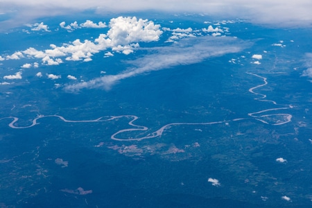 飞机航拍-大地-河流-风光-自然 图片素材