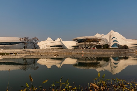 长沙-梅溪湖-文化艺术中心-建筑-建筑 图片素材