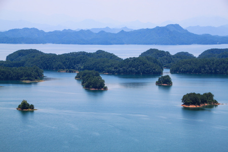 杭州-淳安-千岛湖-梅峰-俯瞰 图片素材