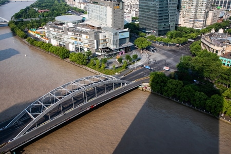 宁波-甬江-灵桥-俯瞰-城市 图片素材