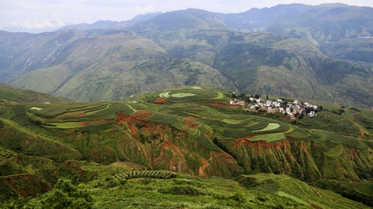 云南-昆明-东川-红土地-旅行 图片素材