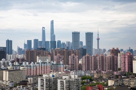 街头摄影-上海-陆家嘴-三件套-建筑 图片素材