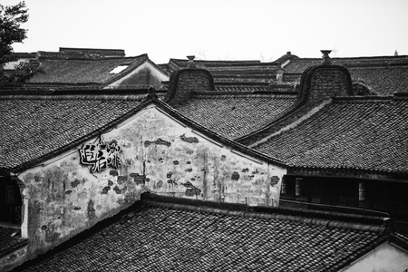 杭州-余杭-塘栖古镇-运河-广济桥 图片素材