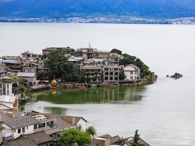 云南-大理-洱海-古城-湖边 图片素材