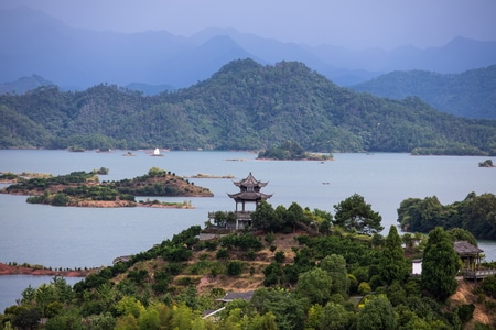 浙江淳安县-千岛湖-旅行-风光-湖泊 图片素材