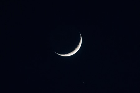 杭州-金星-月亮-峨眉月-天象 图片素材