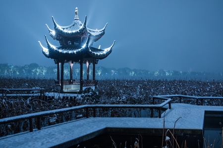 杭州-西湖-雪韵-雪景-雪霁 图片素材