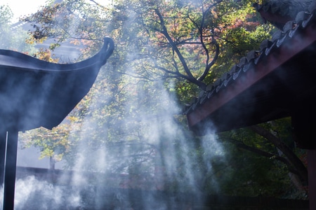 杭州-韬光寺-寺庙-光影-屋檐 图片素材