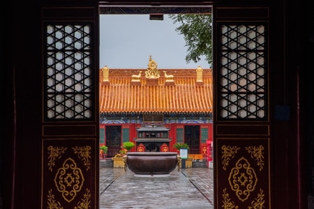 内蒙古-呼和浩特-大召寺-寺庙-俯瞰 图片素材