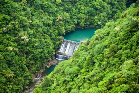 绿色地球-浙江-安吉县-山乡-水库 图片素材