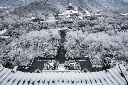 杭州-西湖-净慈寺-雪霁-西湖 图片素材