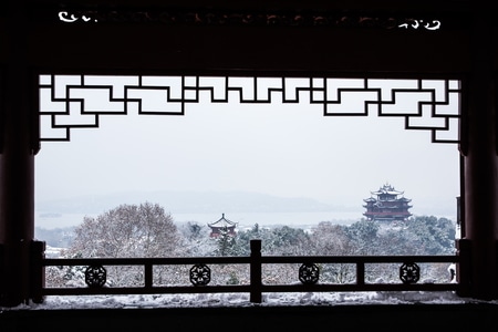 风光-吴山-雪霁-雪景-杭州 图片素材
