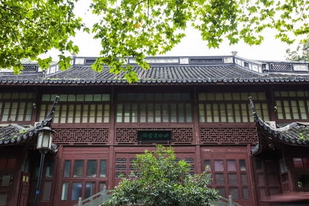 杭州-孤山路-西泠书画院-建筑-西泠书画院 图片素材