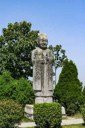 陕西-西安-乾陵-神道石像生-神道石像生 图片素材