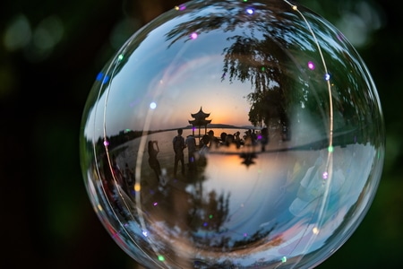 杭州-西湖-湖滨-夕阳-光影 图片素材