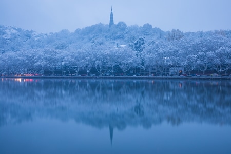杭州-西湖-风光-下雪-雪景 图片素材