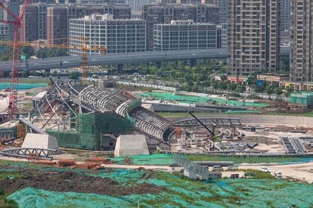 杭州-亚运场馆-建设-建筑-工地 图片素材