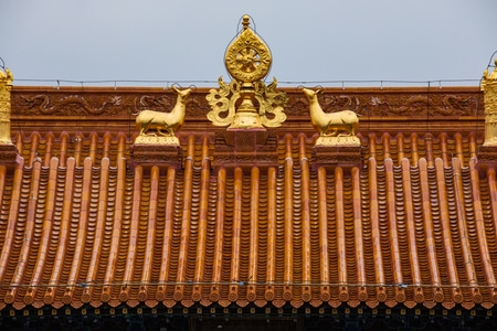 内蒙古-呼和浩特-大召寺-雨中-寺庙 图片素材