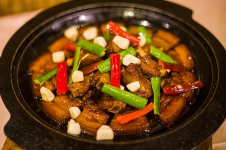 深夜食堂-杭州-石锅花猪肉-石锅花猪肉-美食 图片素材