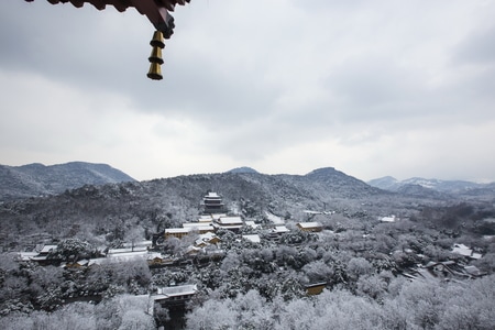 杭州-西湖-净慈寺-雪霁-西湖 图片素材