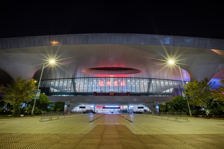 杭州-火车东站-夜色-建筑-火车站 图片素材