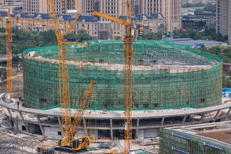 杭州-亚运场馆-建设-建筑-工地 图片素材